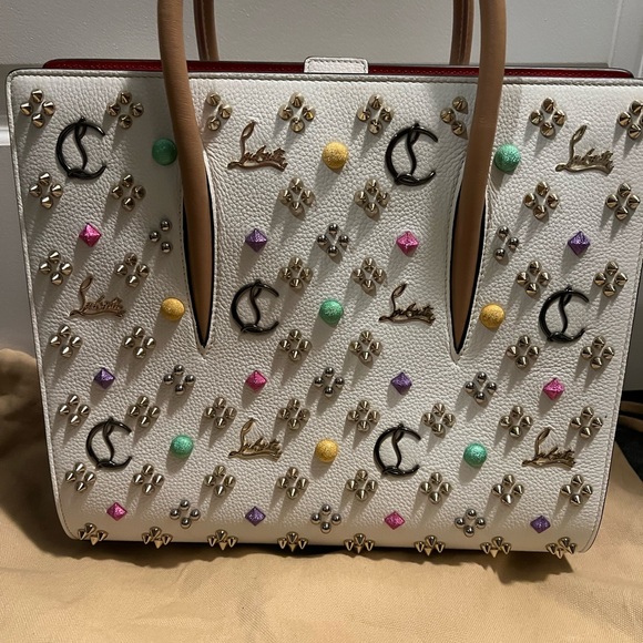 Christian Louboutin White Studded Women's Bag - Picture 2 of 10